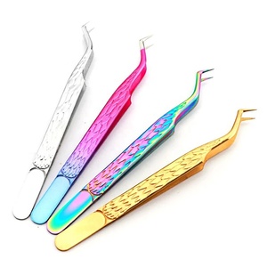 Pinzas antiestáticas de acero inoxidable para pestañas, aplicador de cejas alto, colores vibrantes, mejora la rutina de belleza - Product Image 2