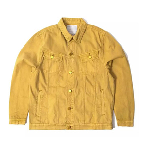 Chaqueta Vaquera Casual de Invierno para Hombre, de Alta Calidad, Manga Larga, con Cierre, Color Azul Personalizable y Logotipo, 100% Algodón, Venta al Por Mayor - Product Image 1