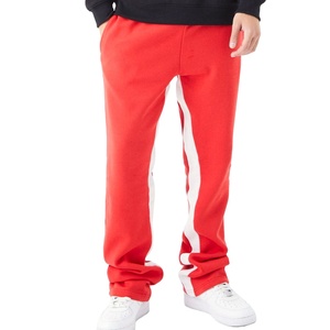 2025 Streetwear New Custom Hot Sale Men Casual Flare Joggers Polyester/Cotton Blend Quick Dry Breathable Eco-Friendly Loose Fit - Product Image 1