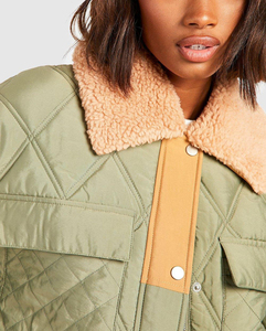 Chaqueta de Invierno Acolchada para Mujer, de Alta Demanda, Transpirable, con Exterior de Lona, Elegante y Ligera, Venta al Por Mayor para Abrigos de Invierno - Product Image 6