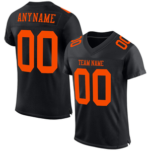 Maillots de football américain à manches courtes, dernière collection, 100% polyester, respirants, antibactériens, grandes tailles, logo personnalisé sur le devant pour les équipes - Product Image 2