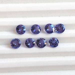 Pierre précieuse naturelle Tanzanite ronde taille brillant facettée 5,5 mm non chauffée, pierre calibrée en vrac, Tanzanite en gros pour bijoux - Product Image 3