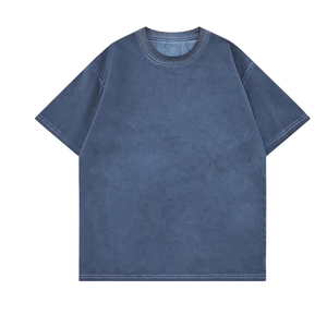 Cheap Price Breathable Fitted Washed Heavyweight Tee Women Men <b>Drop</b> Shoulder Wholesale Stone <b>Acid</b> Wash T Shirt - Product Image 1