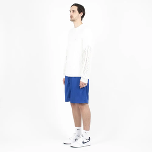 Men's White Mesh Shorts Mid Waist Breathable Casual Solid Color Woven Spandex/Polyester Men's Mesh Fabric Shorts Solid Color - Product Image 1