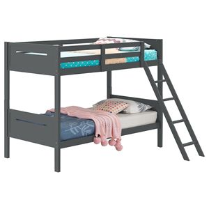 Letto a Castello Grigio con Scala Integrata per Bambini - Product Image 2