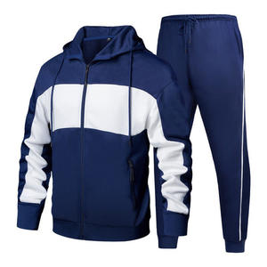 Ensemble de survêtement pour homme en molleton de coton, veste à capuche zippée et pantalon de jogging, ensemble de sport doux et respirant - Product Image 4