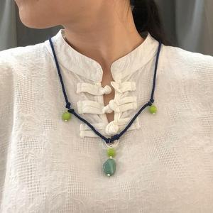 Luxury Vintage Geometric Fashion Resin Beaded <b>Necklace</b> Glossy Elegant <b>Statement</b> Jewelry Unisex for Weddings Parties Stylish - Product Image 2