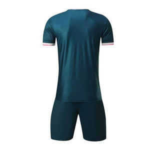 Factory Manufacturer Soccer Uniform Custom Heat-Transfer Printed Breathable 100% Polyester Latest Design Men Soccer Uniform - Product Image 2