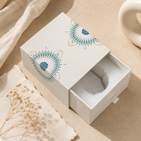Boîte à bougie coulissante en carton ondulé robuste avec doublure estampée à chaud et unité extérieure pour bougie en pot