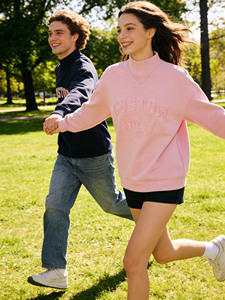 Sweat-shirt à col montant personnalisé de haute qualité pour femmes et hommes, tendance, surdimensionné, décontracté, provenant d'un fabricant fiable - Product Image 6
