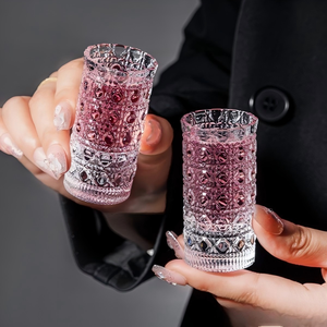 Vasos de Chupito de Vidrio Cuadrados o Redondos, Estilo Europeo, Base Gruesa, Transparentes, Personalizables con Logotipo, para <span class=keywords><strong>Bar</strong></span>, Fiestas, Hogar, Degustación de Whisky, Vodka y Tequila - Product Image 1