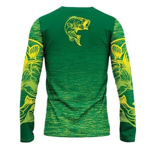 Chemise de pêche à manches longues pour homme, imprimé Green Bass, UPF 50, séchage rapide, polyester, vêtements d'extérieur - Product Image 2