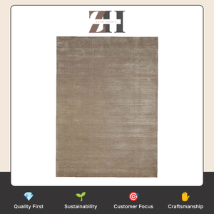 พรมทอมือสีเบจวิสโคสทรงสี่เหลี่ยมผืนผ้า พรมปูพื้นตกแต่ง - Product Image 6