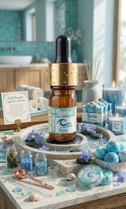 Aceite aromático Leela Aqua 100% puro, aceite esencial destilado al vapor, aroma fresco, aromaterapia, para todo tipo de piel, paquete de 500 ml - Product Image 3