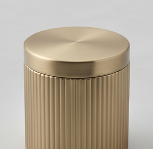 Recipiente de Aluminio Dorado Cepillado de Primera Calidad, Caja de Almacenamiento de Dátiles de Lujo con Tapa Lisa, Organizador de Alimentos, Caja de Metal - Product Image 2