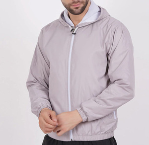OEM Custom Men’s Lightweight High Quality Hooded Windbreaker Jacket – Waterproof, Breathable, Zip-Up Sports Outerwear Jacket - Product Image 4