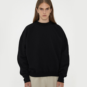 Sweat-shirt oversize à col rond pour femme, couleur unie, manches longues, coupe ample, streetwear pour l'automne et l'hiver - Product Image 4