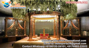 Mariage glamour événement or Bollywood Vidhi Mandap princesse décor de mariage Haveli Mandap Maharani salle de mariage FRP Bollywood MandapUK - Product Image 6