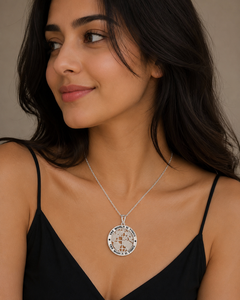 10K White Gold Lab Grown Diamond Globe Pendant IGI Certified Classic Unisex Jewelry Brilliant Everyday Wear Gift Wedding - Product Image 1