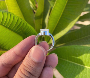 Pear Moonstone <b>Ring</b> Sterling <b>Silver</b> Teardrop Gemstone Handmade Jewelry Minimalist Women Elegant Statement <b>Ring</b> - Product Image 5