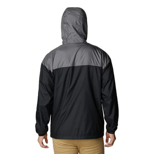 Blouson matelassé à capuche pour homme, coupe-vent, décontracté, avec blocs de couleur, fermeture éclair, en polyester, coupe régulière, idéal pour l'automne - Product Image 2