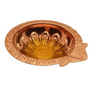 Elegante Lámpara Decorativa de Cobre para Pooja, Decoración del Hogar, Lámpara de Aceite Tradicional para Uso Diario y Festivo - Product Image 5