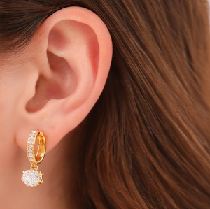 Pendientes de Diamantes Cultivados en Laboratorio, Chapados en Oro, de Lujo, Personalizables, de Alta Calidad, para Mujer, Regalo de Boda y Fiesta, Suministros al por Mayor, Plata 925 - Product Image 3