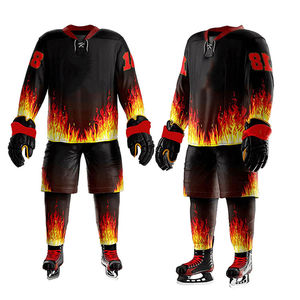 ชุดเสื้อกีฬาทีมฮ็อกกี้น้ำแข็งสำหรับผู้ชายชุดเครื่องแบบทีมแห้งเร็วระบายอากาศได้ดีสำหรับฝึกซ้อมการแข่งขัน - Product Image 1