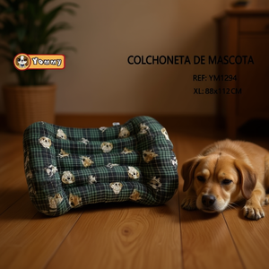 Yommy Pet <b>Bed</b> Cotton Dog <b>Pad</b> XL 88x112cm Plaid Print Pattern - Product Image 3