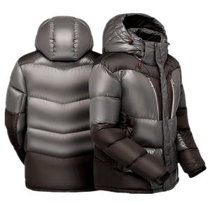 Chaqueta Acolchada de Burbujas de Longitud Media con Capucha, Holgada y Entallada, Unisex, Talla Grande, para Otoño e Invierno, con Cuello Alto y Logotipo Frontal 2026 - Product Image 1