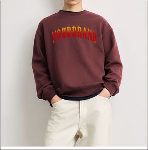 Sudadera de Forro Polar Oversize para Hombre, 100% Algodón de Alto Gramaje, Estilo Urbano, con Bordado Personalizado, Venta al por Mayor OEM, Invierno - Product Image 1