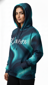 Sweat à capuche unisexe ample et décontracté pour l'hiver avec broderie et design sublimé sur toute la surface pour un style streetwear décontracté - Product Image 2