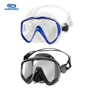Máscara de Buceo de Lente Única Aropec con Correa Elástica Cómoda, Máscara de Snorkel de Vidrio Templado Antivaho para Natación, OEM/ODM - Product Image 1