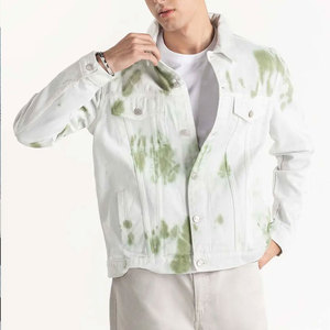 เสื้อแจ็คเก็ตยีนส์ผู้ชายลายมัดย้อม ทรงปกติ ติดกระดุมด้านหน้า สไตล์ลำลอง ใส่ได้ในฤดูใบไม้ผลิ - Product Image 2