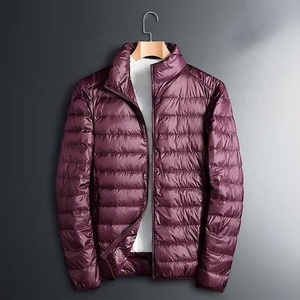 <b>Men's</b> Custom Logo Lightweight <b>Puffer</b> <b>Jacket</b> Unisex Slim Fit Quilted Winter Coat with High Collar Warm Minimalist <b>Jacket</b> for <b>Men</b> - Product Image 2