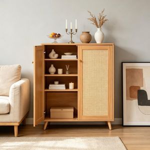Scarpiera Girevole Classica per Soggiorno in Stile Rustico, Salvaspazio, Antipolvere, con Sezione Centrale Rimovibile per un'Efficiente Organizzazione delle Scarpe - Product Image 1