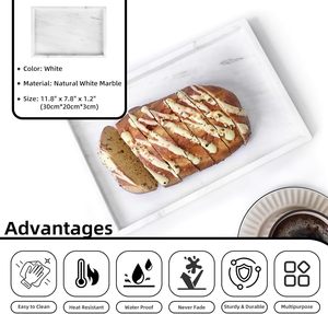 Plateau de service décoratif en bois et résine à motifs rayés pour petit-déjeuner, café, maison, bureau, cuisine - Product Image 2