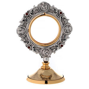 Decorative Golden Monstrance With <b>Wheat</b> And Grape Motif Traditional Religious Ornament Indoor Tabletop Home Decor church gifts - Product Image 5