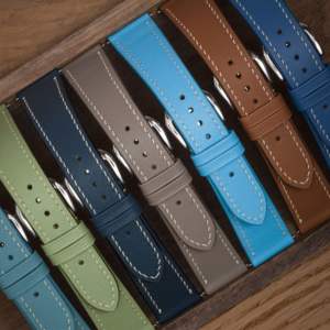 Bracelet de montre en cuir de veau poli à finition ultra-lisse pour montres de luxe haut de gamme – Style artisanal - Product Image 2