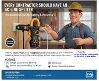 Divisor de Línea de Corriente Alterna con GFCI para Pantalla LED de Material ABS, 120V, CE, LVD