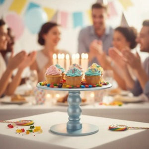 Soporte para Pastel con Acabado Brillante, Plato para Pastel de MDF, Plato para Pastel con Pedestal para Bodas, Baby Showers, Cupcakes, Venta al por Mayor desde Vietnam - Product Image 6