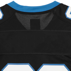 Custom Men's Black Winter Football Jersey V-<b>Neck</b> Mesh Breathable Sublimated Print Team Name Any Name Short Sleeve Four-Way - Product Image 4
