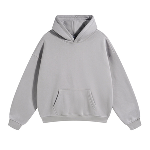 เสื้อฮู้ดดี้โอเวอร์ไซส์เรียบง่าย ผ้าคอตตอนฟลีซหนานุ่ม สำหรับผู้ชายและผู้หญิง แบรนด์สตรีทแวร์ - Product Image 1