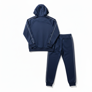 ชุดวอร์มเทรนนิ่งฤดูหนาวแบบสองชิ้นสำหรับผู้ชาย คุณภาพดีที่สุด ผ้าฝ้าย 100% เนื้อหนา เป็นมิตรกับสิ่งแวดล้อม เสื้อฮู้ดและกางเกง - Product Image 3