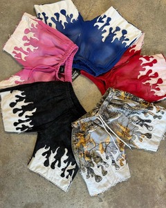 Pantalones Cortos Oversize para Hombre, Bermudas Personalizadas, Estilo Urbano, Bordado Desgastado, Mezclilla, Algodón - Product Image 6