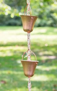 Cadena de Lluvia de Hierro y Cobre Monarch de Linea Exports Inc. para Decoración de Exteriores, Arreglos Estacionales y Estilo Rústico - Product Image 3