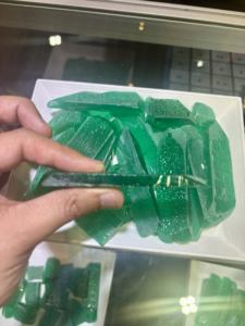 Esmeralda Colombiana y Zambiana Cultivada en Laboratorio, Proceso Hidrotermal, Esmeralda Sintética Verde en Bruto para Piedras Preciosas, 40 Gramos - Product Image 2