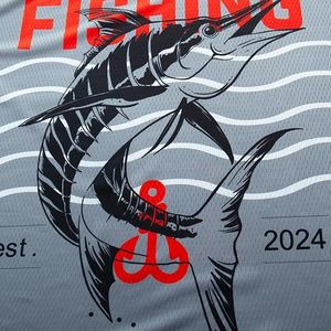 Performance Plus Size Fishing Shirts UPF 50+ Lightweight Cooling <b>Windproof</b> Breathable Outdoor Sports Sublimation Polyester Quick - Product Image 4