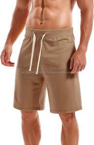 Shorts de sport classiques décontractés pour hommes avec logo frontal, style urbain, respirants, séchage rapide, en coton, avec cordon de serrage - Product Image 2