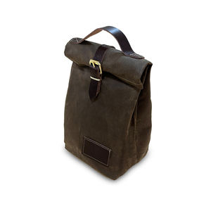 Sac isotherme en cuir et toile imperméable et durable avec fermeture éclair, sac repas réutilisable pour hommes et femmes, idéal pour le bureau LCLB-0024 - Product Image 5